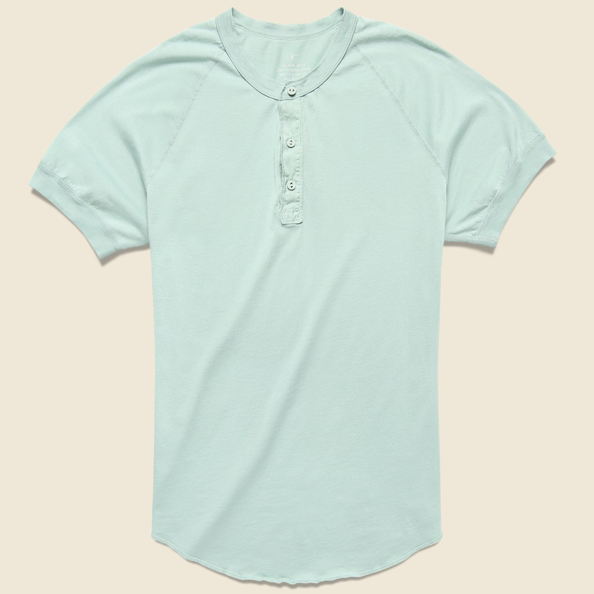 Supima Jersey Henley - Water - Save Khaki - STAG Provisions - Tops - S/S Knit
