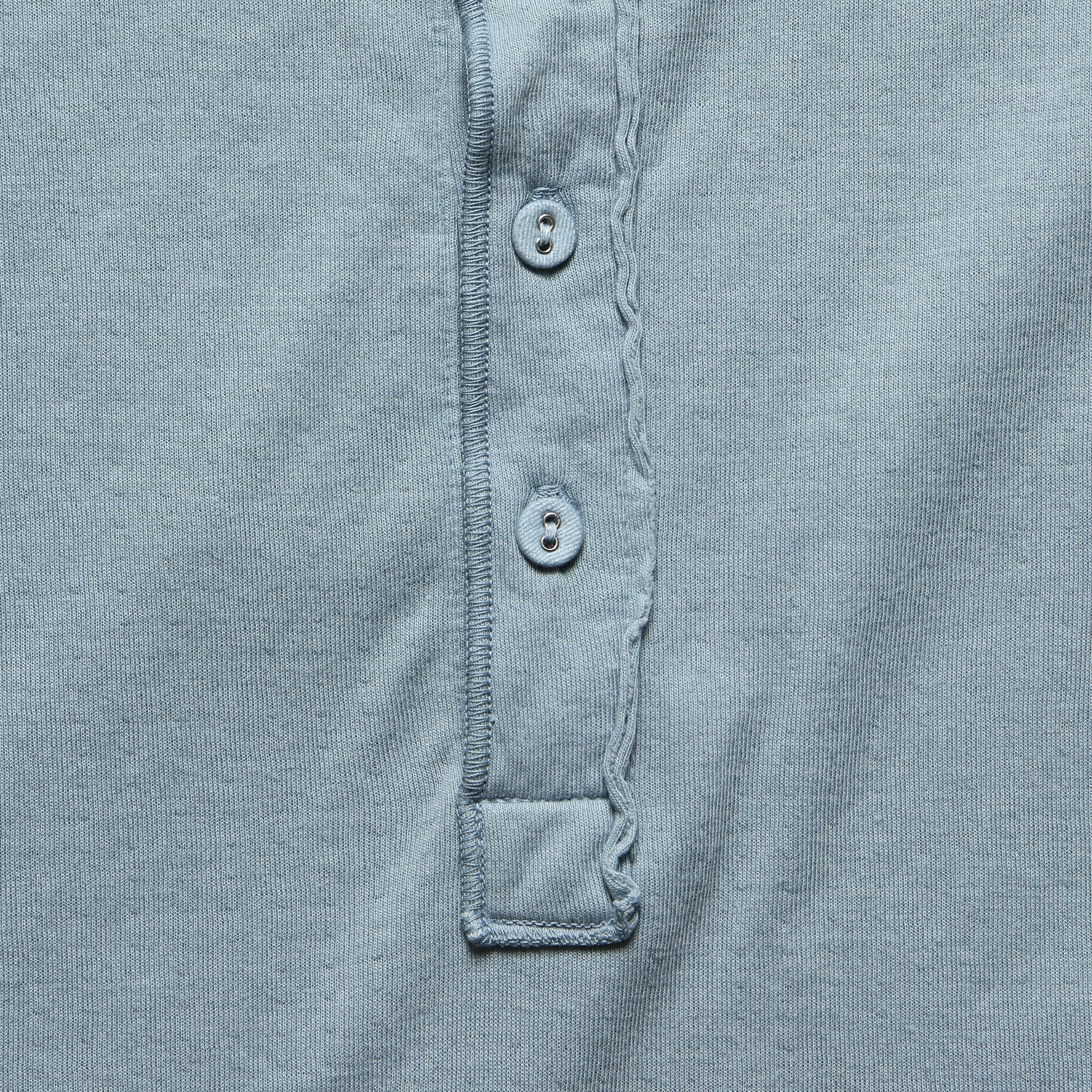 
                          Pointelle Henley - Light Blue - Save Khaki - STAG Provisions - Tops - L/S Knit
                        