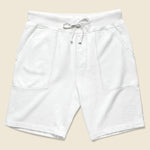 Supima Fleece Sweatshort - White - Save Khaki - STAG Provisions - Shorts - Lounge