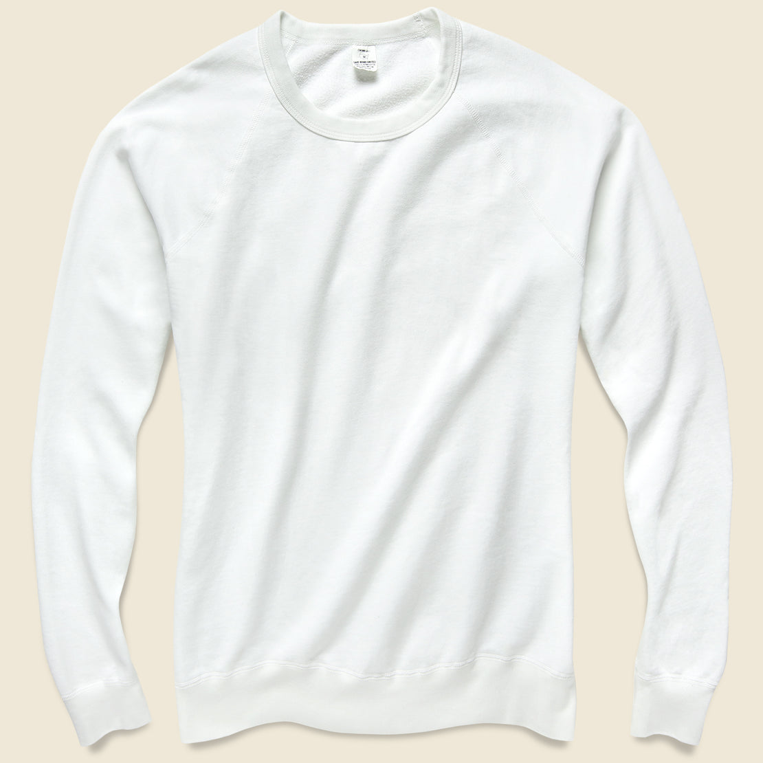 Save Khaki Supima Fleece Sweatshirt - White