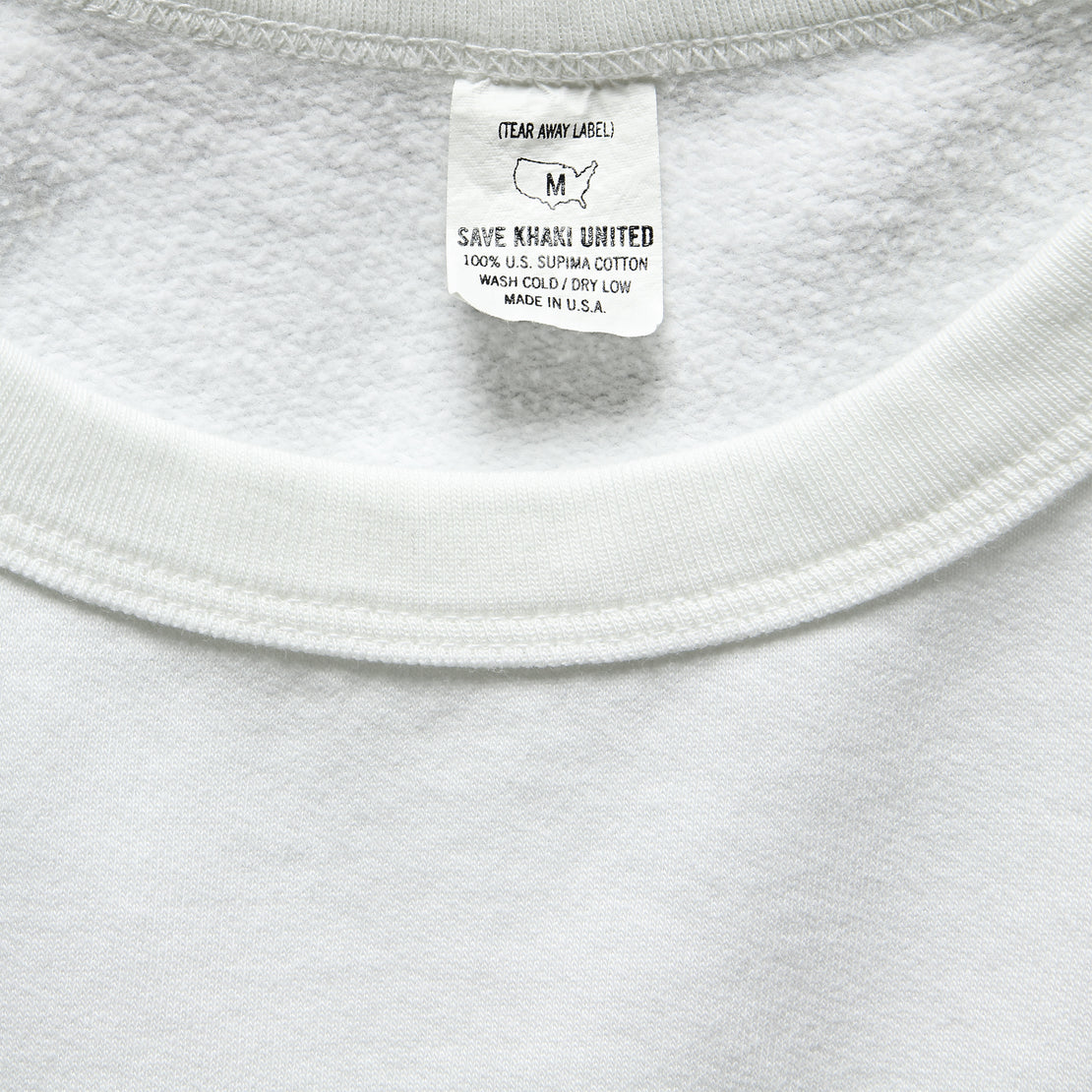 Supima Fleece Sweatshirt - White - Save Khaki - STAG Provisions - Tops - Fleece / Sweatshirt