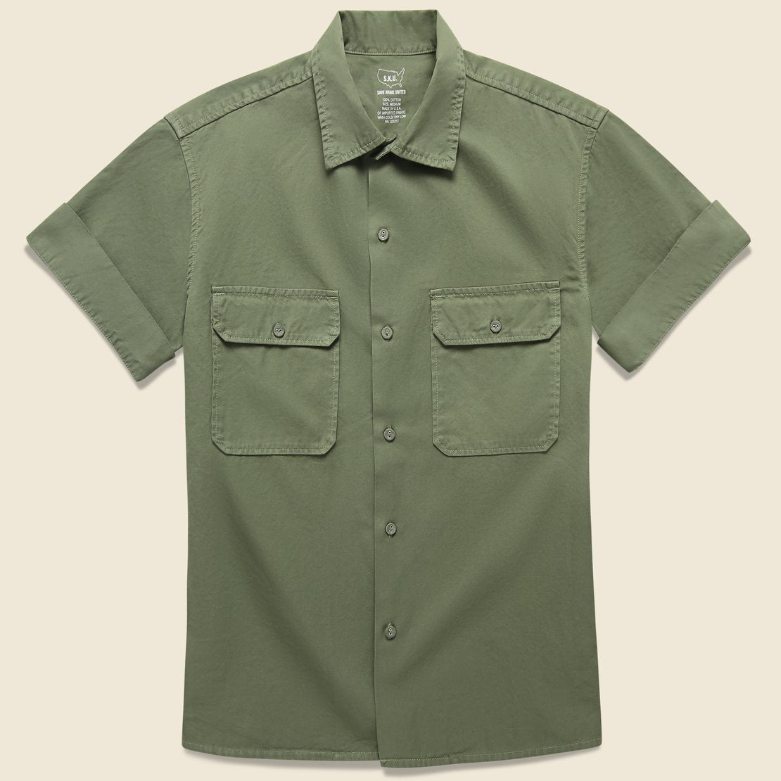 Light Twill Camp Shirt - Olive Drab - Save Khaki - STAG Provisions - Tops - S/S Woven - Solid
