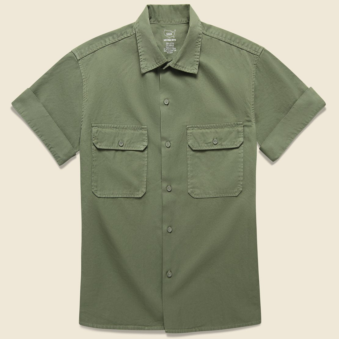 Save Khaki Light Twill Camp Shirt - Olive Drab