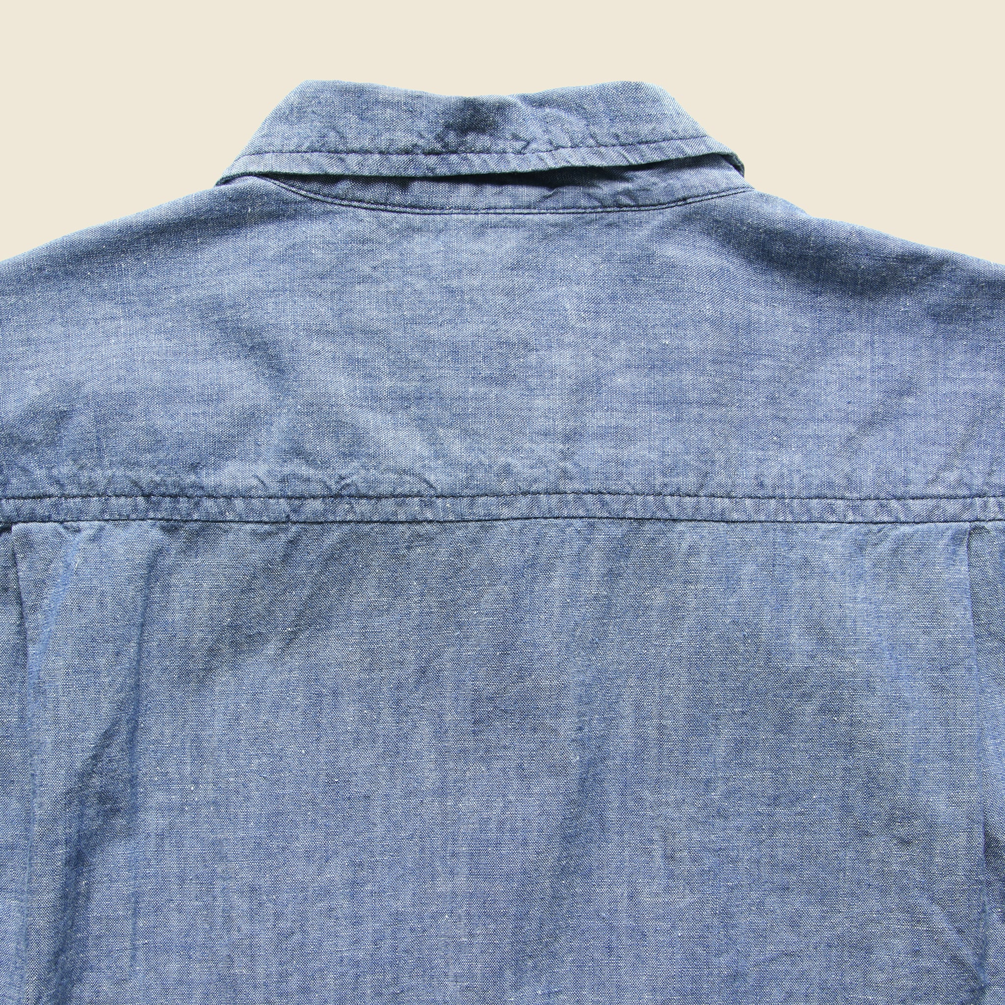 
                          Chambray Camp Shirt - Indigo - Save Khaki - STAG Provisions - Tops - S/S Woven - Solid
                        