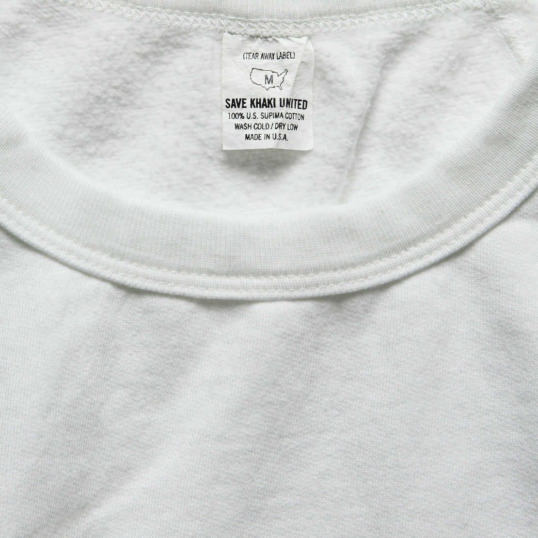 Supima Fleece Sweatshirt - White - Save Khaki - STAG Provisions - Tops - S/S Fleece