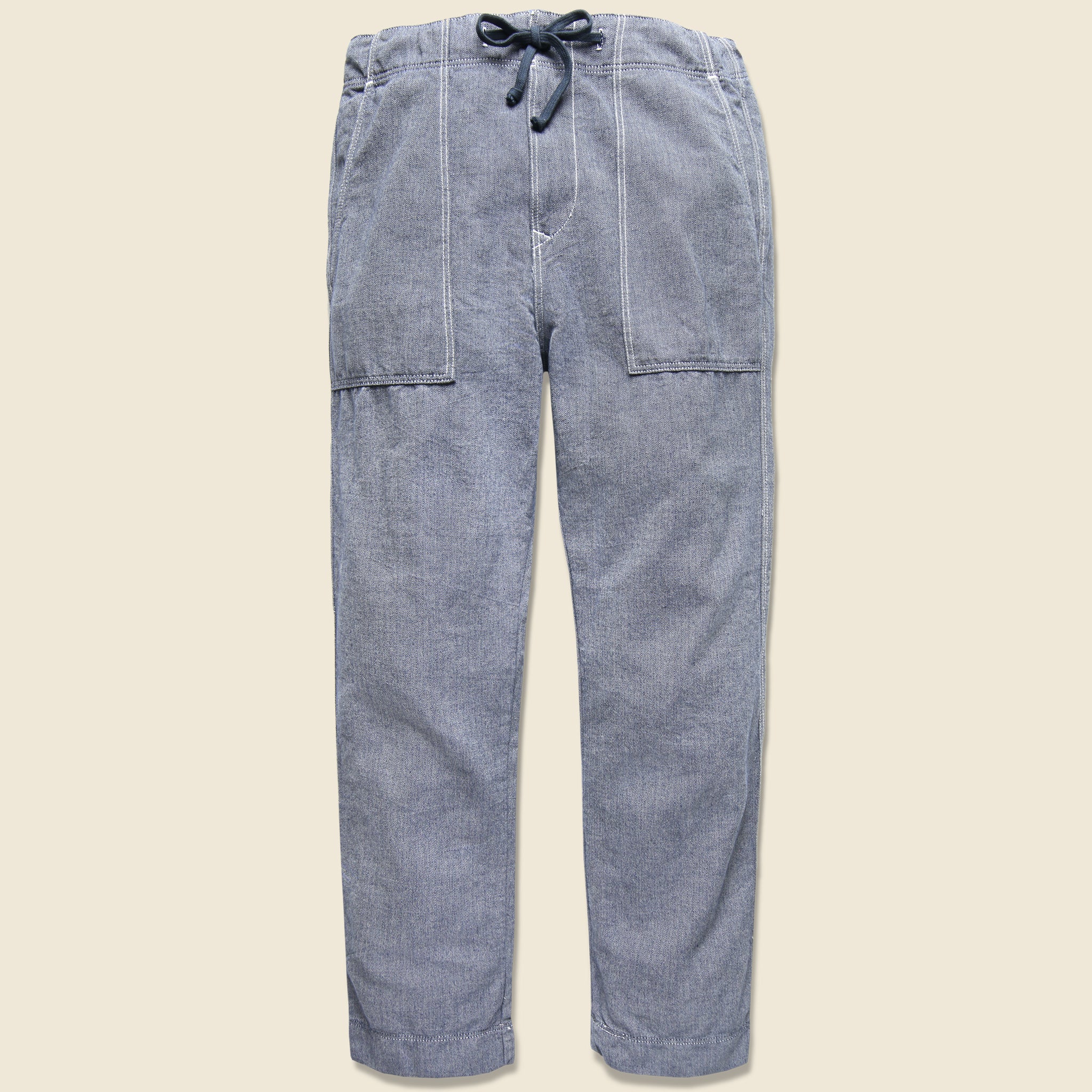 Herringbone Garden Pant - Blue - Save Khaki - STAG Provisions - Pants - Twill