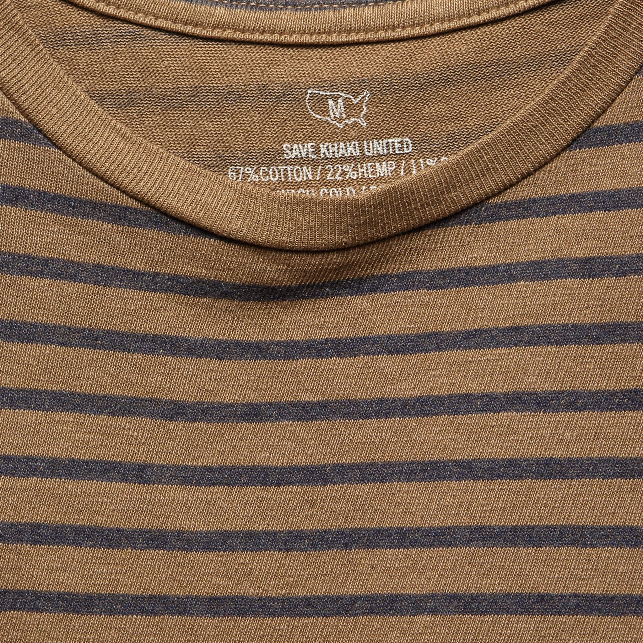 
                          Striped Cotton Hemp Crew Tee - Squash - Save Khaki - STAG Provisions - Tops - S/S Tee
                        