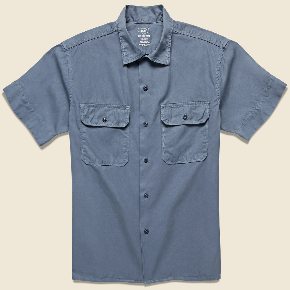 Save Khaki Light Twill Camp Shirt - Blue