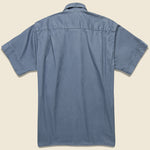 Light Twill Camp Shirt - Blue - Save Khaki - STAG Provisions - Tops - S/S Woven - Solid