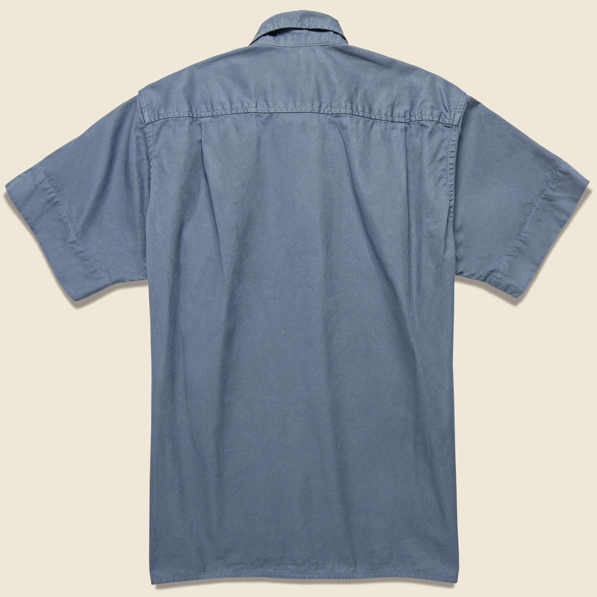 Light Twill Camp Shirt - Blue - Save Khaki - STAG Provisions - Tops - S/S Woven - Solid