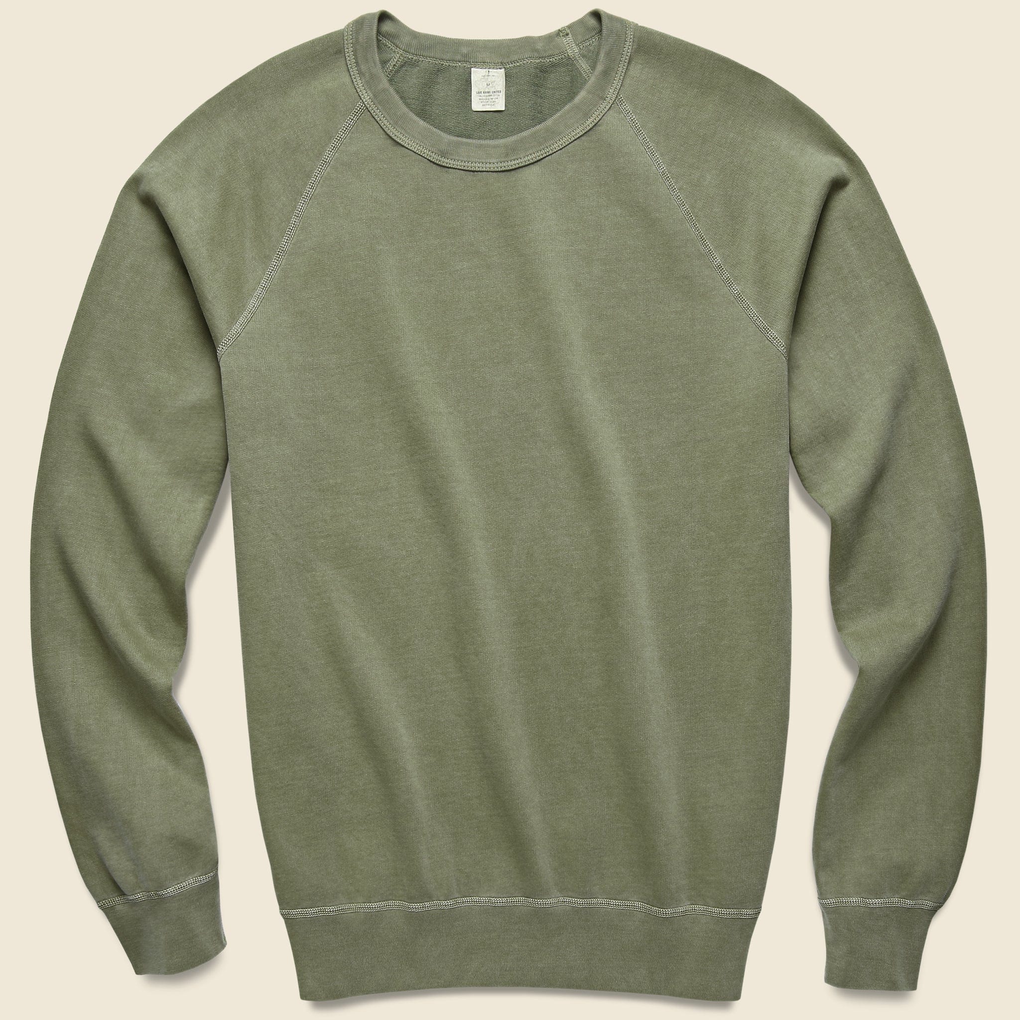 Supima Beach Crew Sweatshirt - Olive - Save Khaki - STAG Provisions - Tops - Fleece / Sweatshirt
