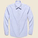 Striped Standard Shirt - Blue - Save Khaki - STAG Provisions - Tops - L/S Woven - Stripe