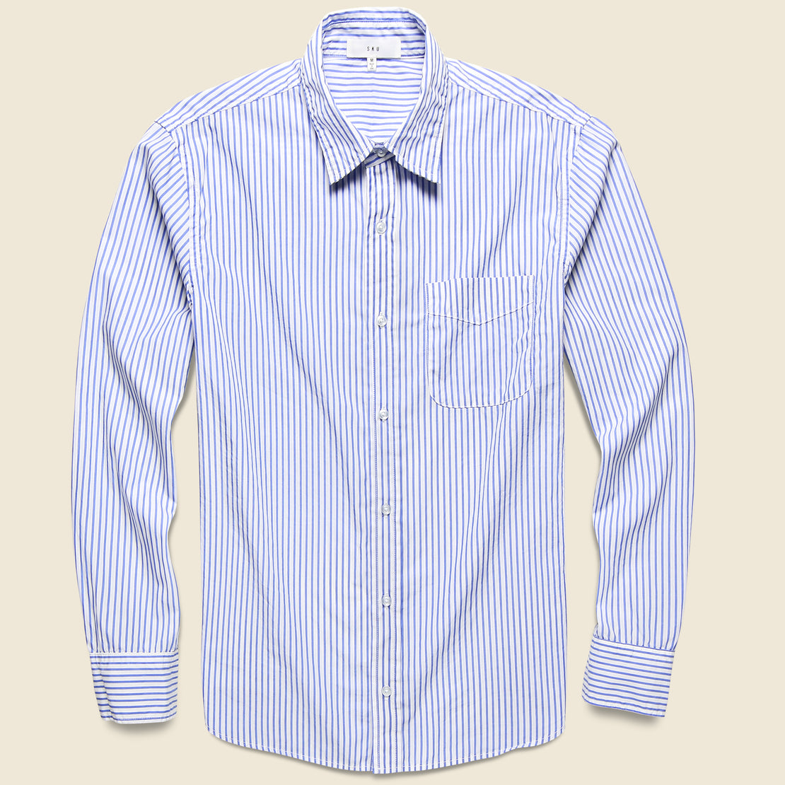 Save Khaki Striped Standard Shirt - Blue