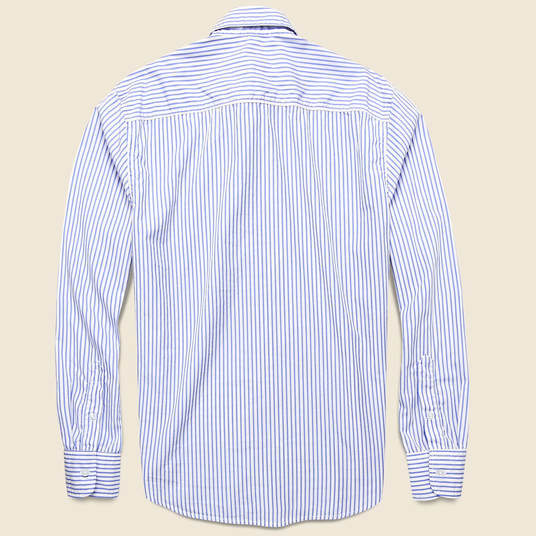 Striped Standard Shirt - Blue - Save Khaki - STAG Provisions - Tops - L/S Woven - Stripe