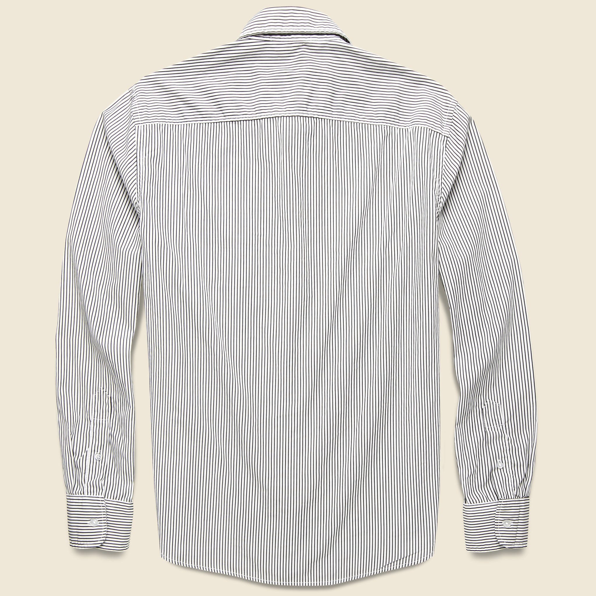 Striped Standard Shirt - Black - Save Khaki - STAG Provisions - Tops - L/S Woven - Stripe