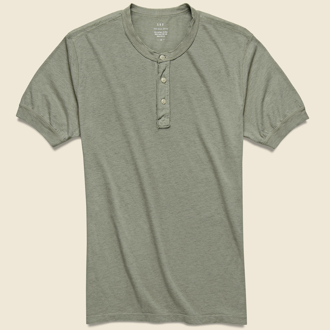 Save Khaki Heather Henley - Sprout