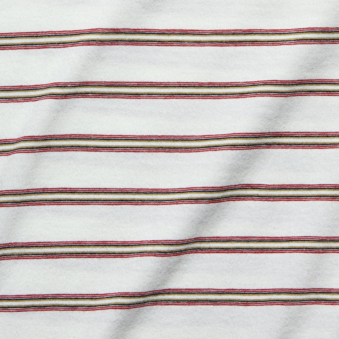 Vintage Striped Relaxed Tee - White