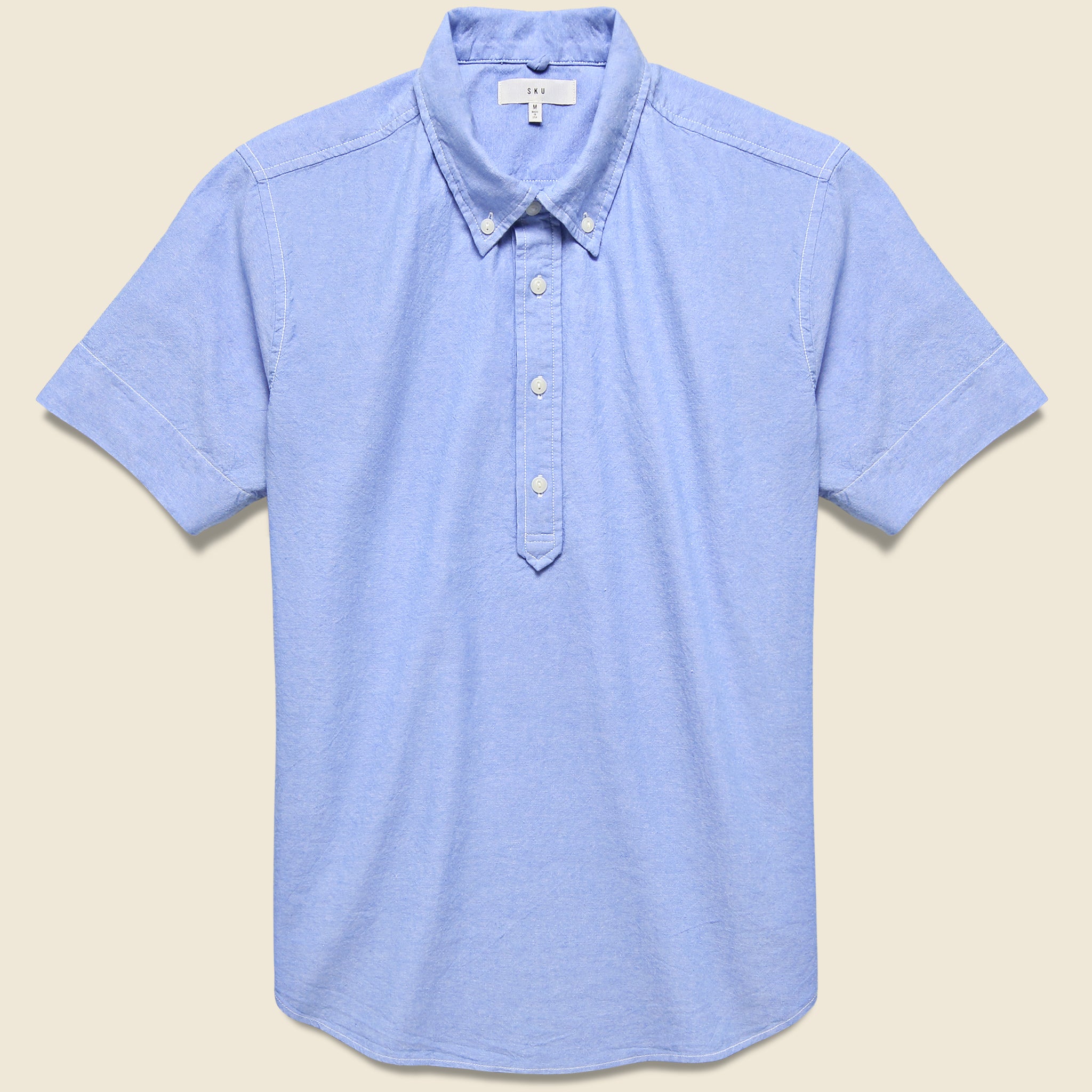 Chambray Popover Shirt - Light Blue - Save Khaki - STAG Provisions - Tops - S/S Woven - Solid