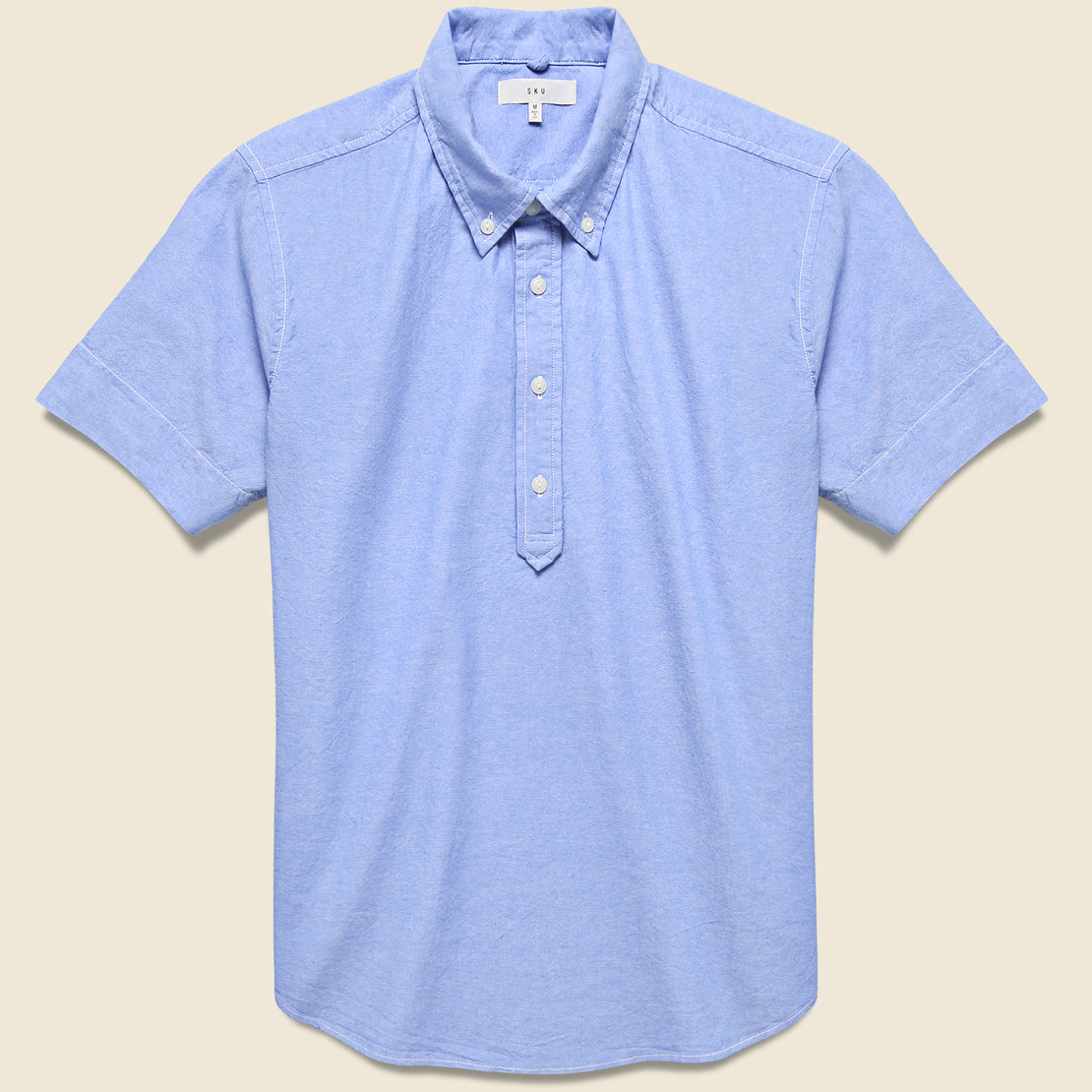 Save Khaki Chambray Popover Shirt - Light Blue