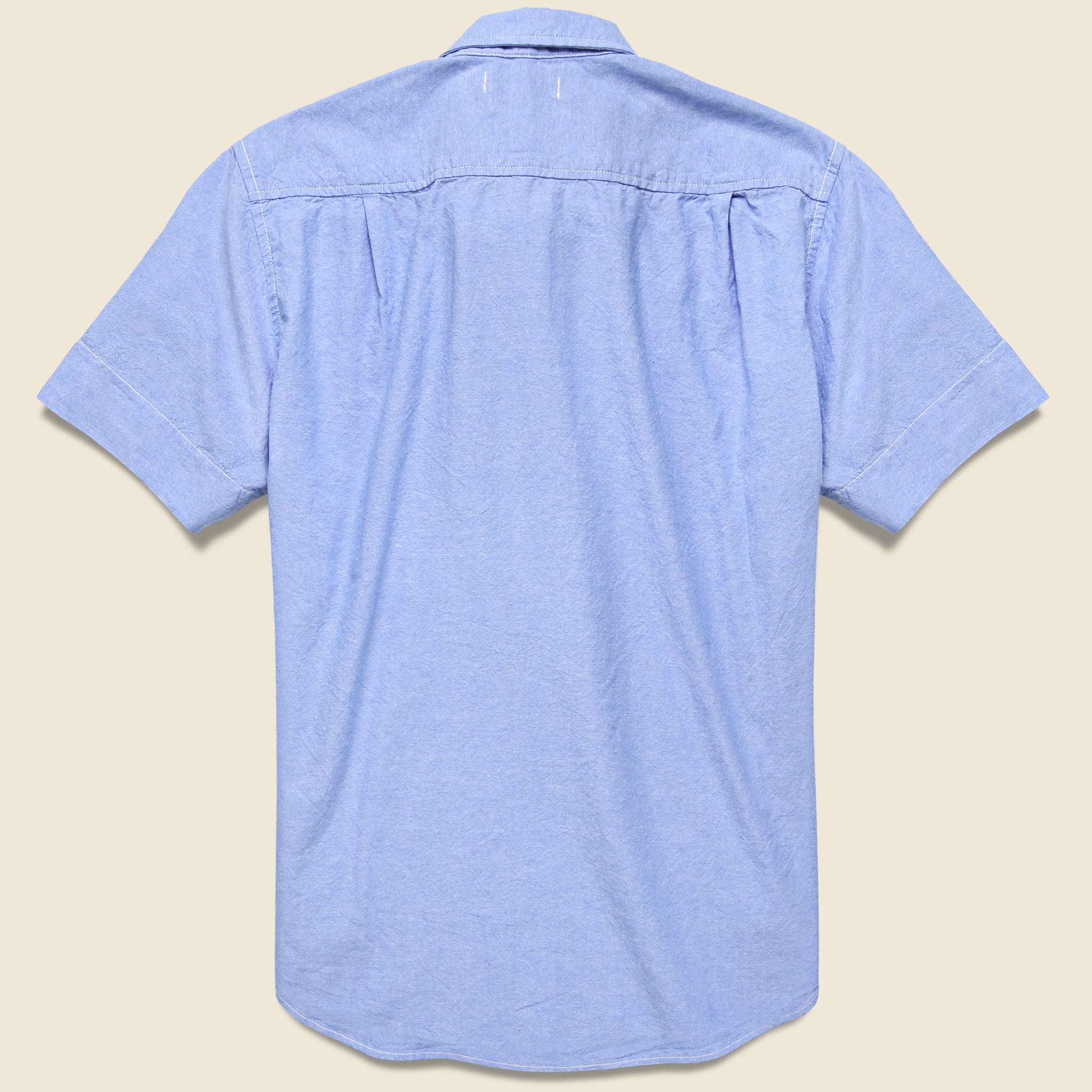 Chambray Popover Shirt - Light Blue - Save Khaki - STAG Provisions - Tops - S/S Woven - Solid