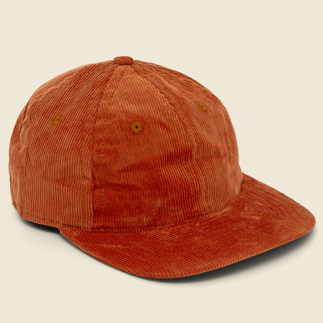 Save Khaki Corduroy Baseball Cap - Rust