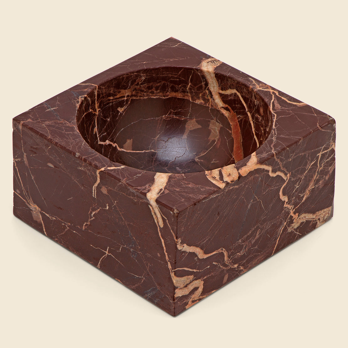 Home Red Marble Modernist Bowl