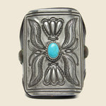 Rope Frame & Leaf Stamped Ketoh - Leather/Sterling/Turquoise - Smith Bros. Trading Co. - STAG Provisions - One & Done - Accessories & Jewelry