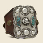Large Rope Border & Spiderweb Ketoh - Sterling/Turquoise - Smith Bros. Trading Co. - STAG Provisions - One & Done - Accessories & Jewelry