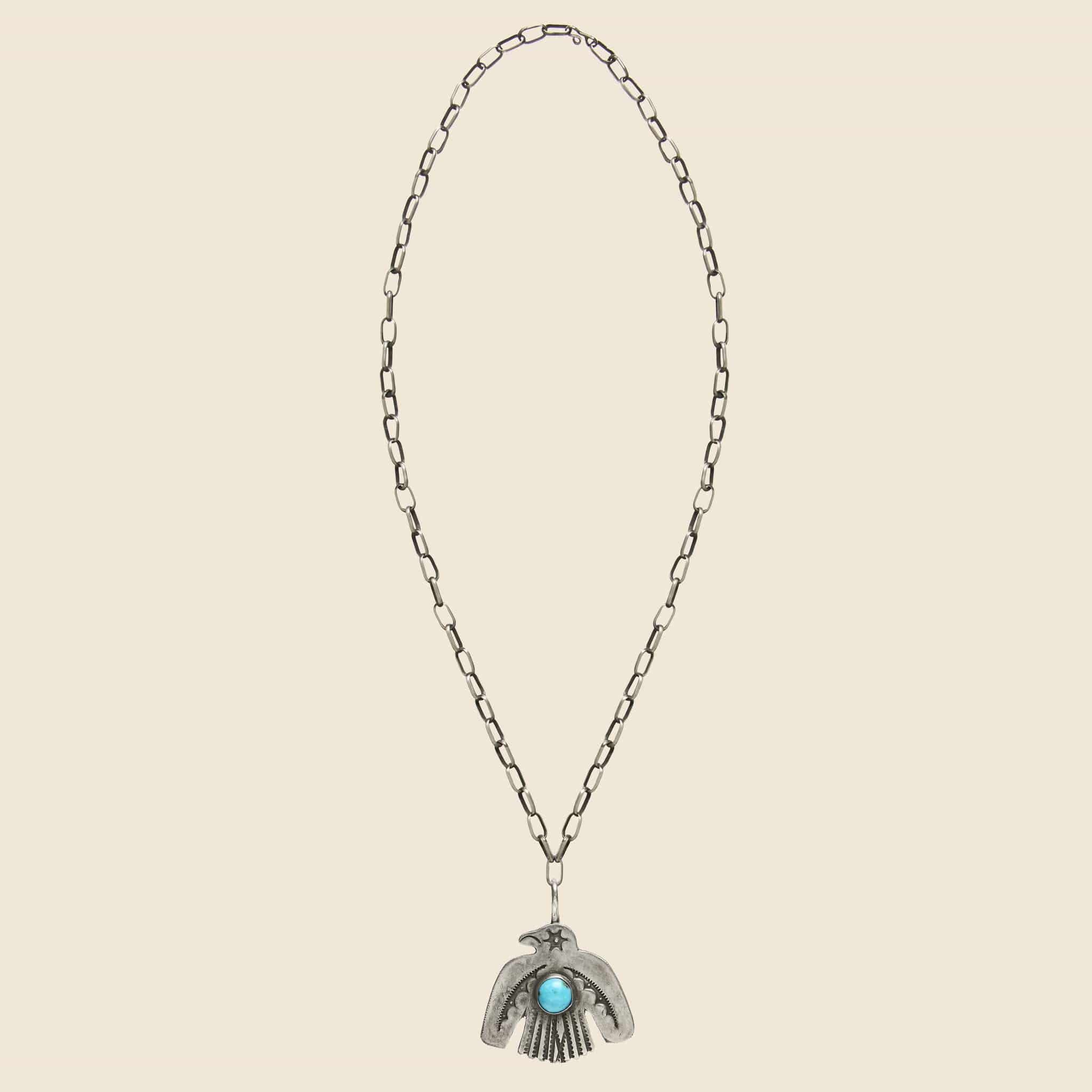 Thunderbird Pendant Necklace - Sterling/Turquoise - Smith Bros. Trading Co. - STAG Provisions - One & Done - Accessories & Jewelry