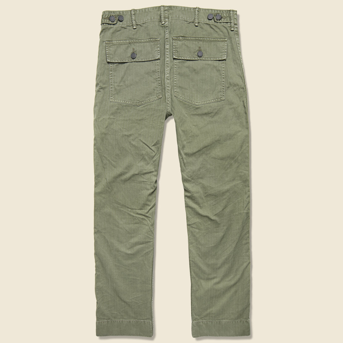 Army Cotton Herringbone Utility Pant - Brewster Green - RRL - STAG Provisions - W - Pants - Twill