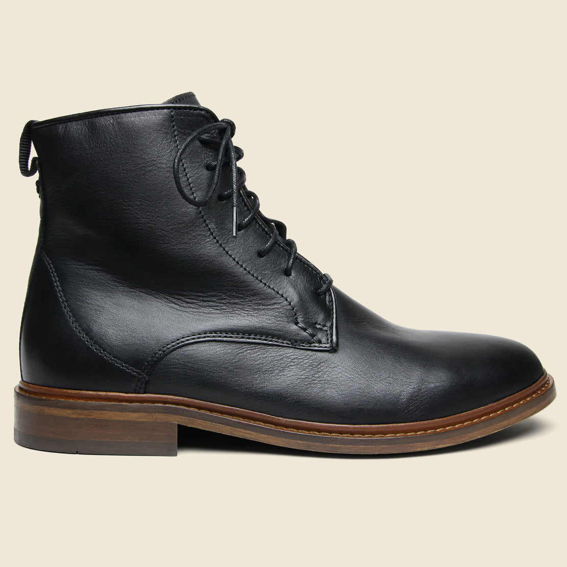 Shoe the Bear Ned Leather Lace-Up Boot - Black