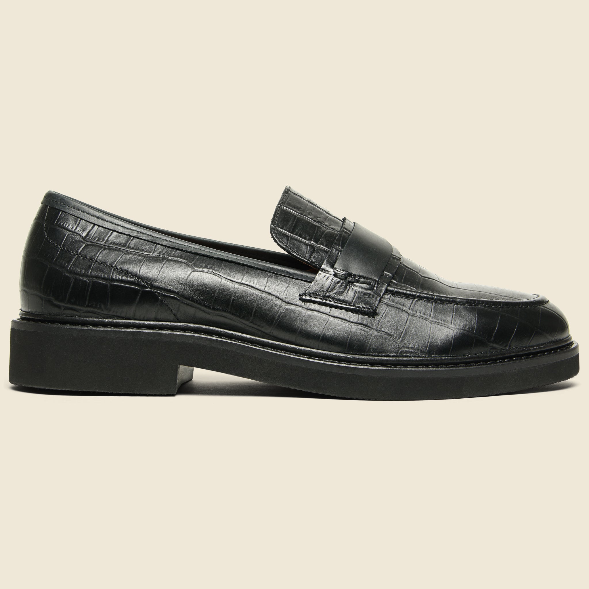 Farley Croc Loafer - Black - Shoe the Bear - STAG Provisions - Shoes - Oxfords