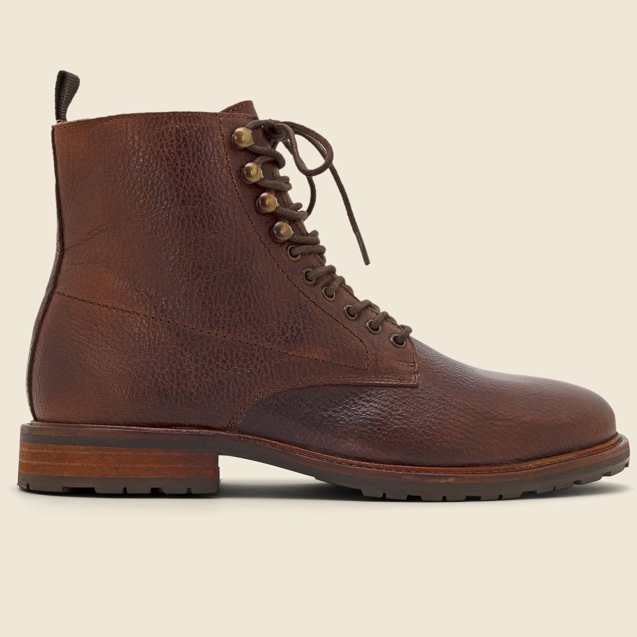 York Leather Lace Boot - Brown