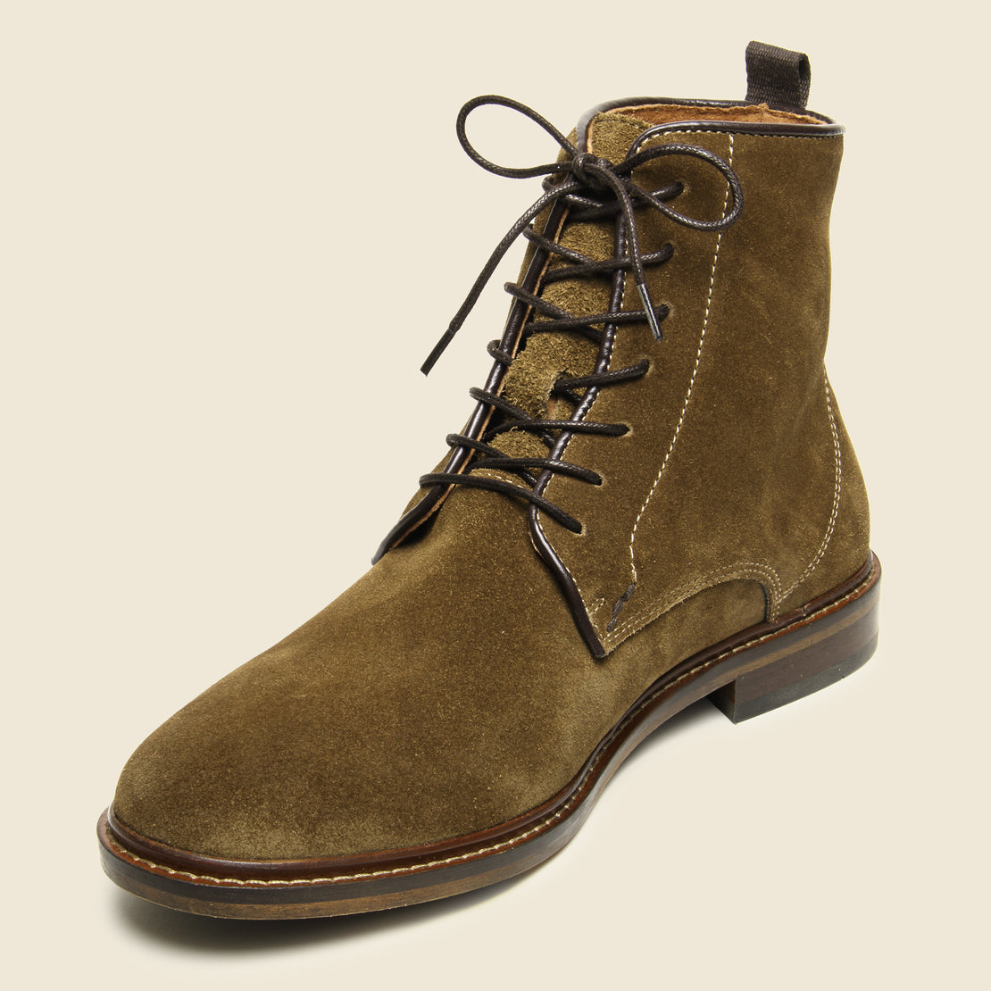 Ned Suede Lace-Up Boot - Tobacco