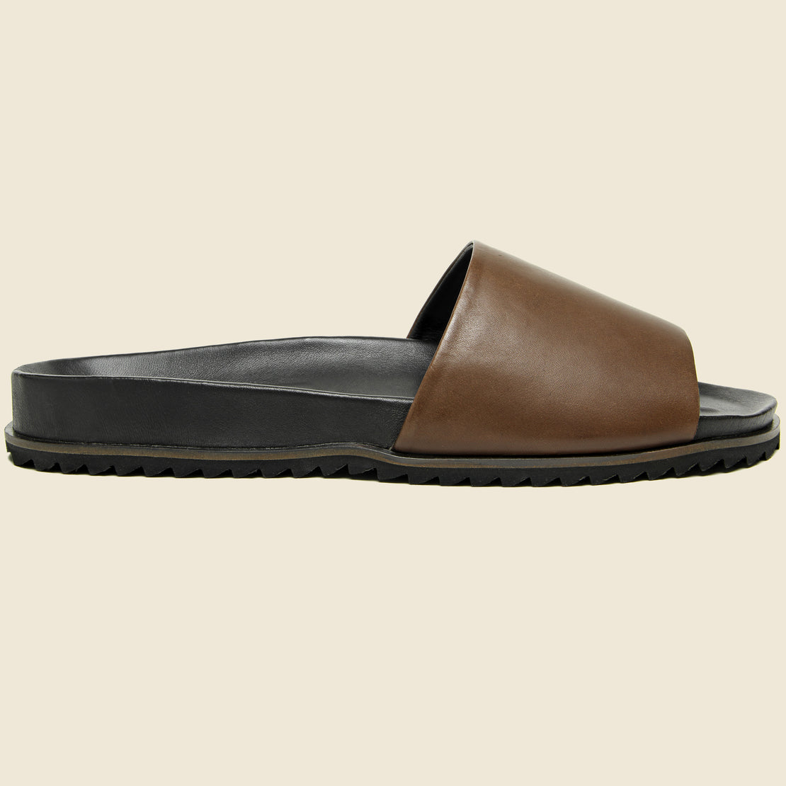 Shoe the Bear Augustin Leather Slide - Brown
