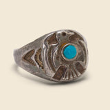 Thunderbird Souvenir Ring - Sterling/Turquoise - Vintage - STAG Provisions - One & Done - Accessories & Jewelry