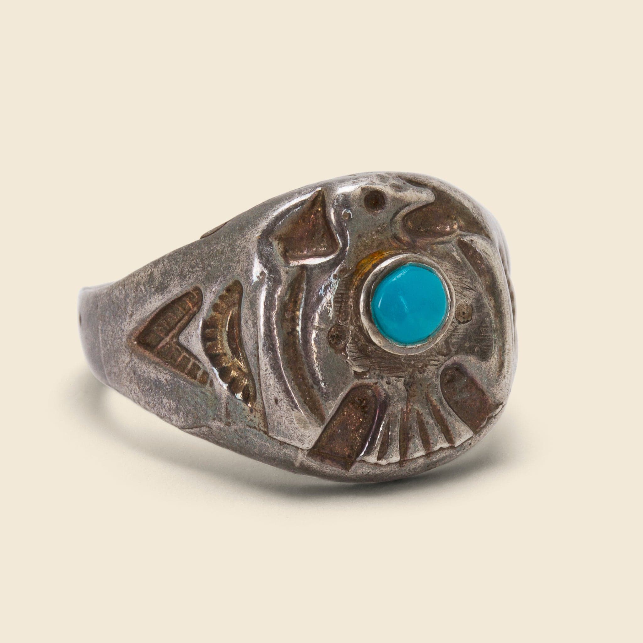 Thunderbird Souvenir Ring - Sterling/Turquoise - Vintage - STAG Provisions - One & Done - Accessories & Jewelry