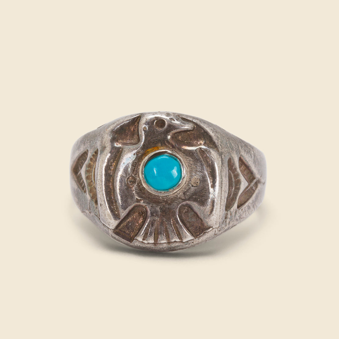 Thunderbird Souvenir Ring - Sterling/Turquoise - Vintage - STAG Provisions - One & Done - Accessories & Jewelry