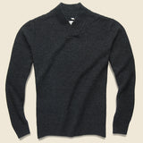 V-Neck Waffle Sweater - Black - Schott - STAG Provisions - Tops - Sweater