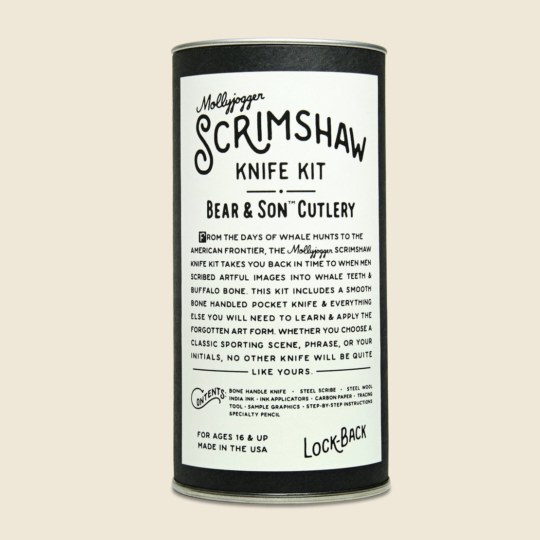 
                          Bear &amp; Son Knife &amp; Scrimshaw Lock-Back Knife Kit - Mollyjogger - STAG Provisions - Home - Kitchen - Housekeeping
                        