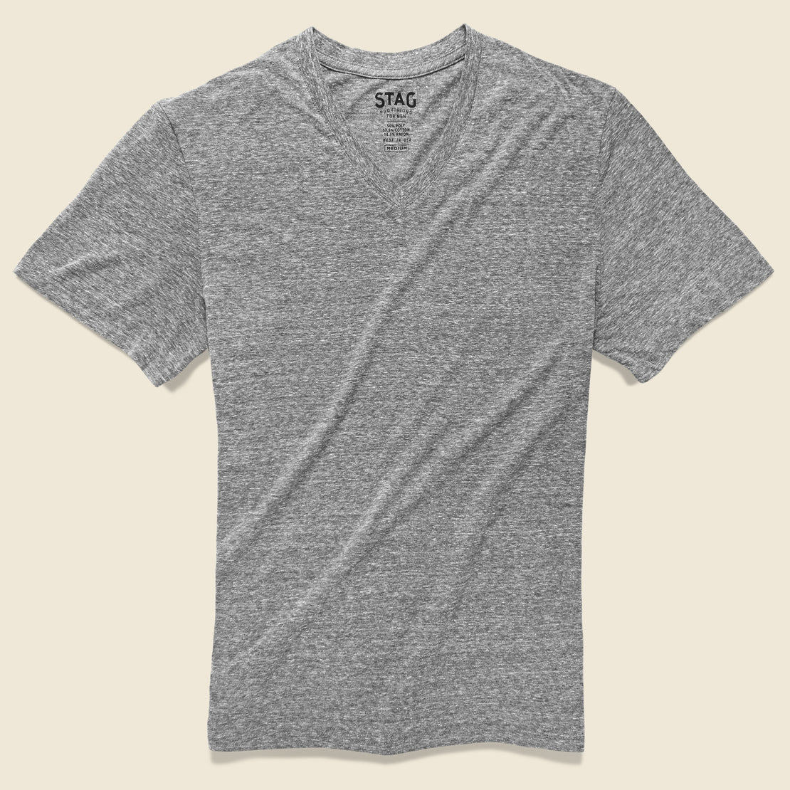 STAG V-Neck Tee - Grey