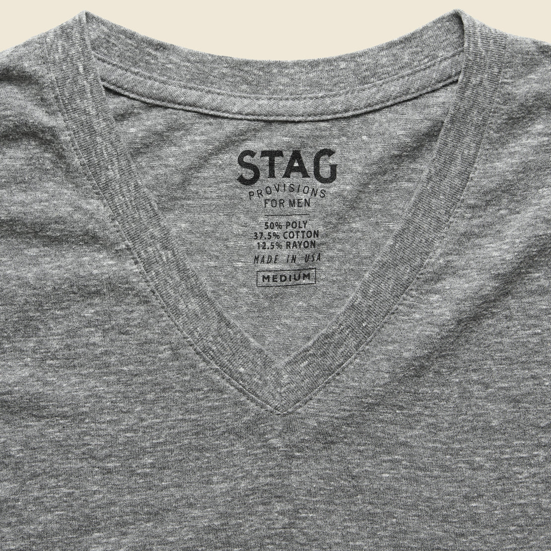 V-Neck Tee - Grey - STAG - STAG Provisions - Tops - S/S Tee