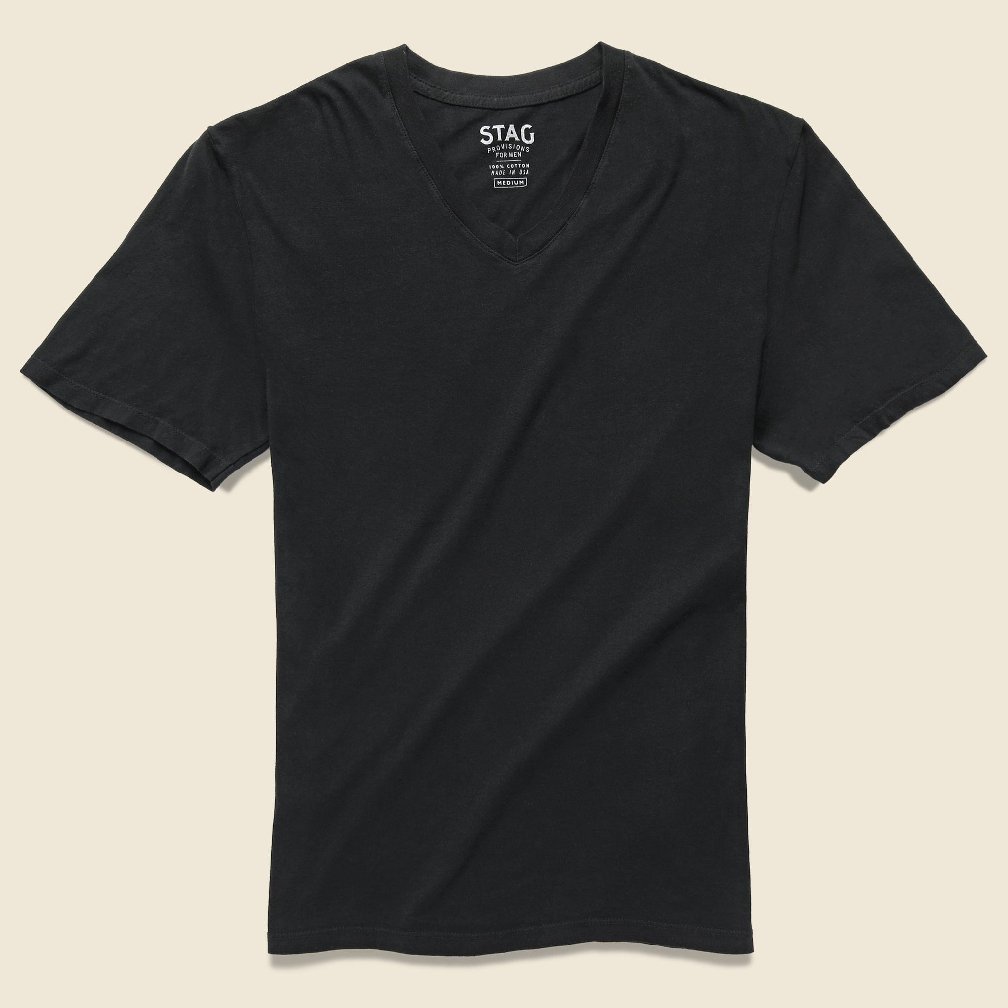 V-Neck Tee - Black - STAG - STAG Provisions - Tops - S/S Tee