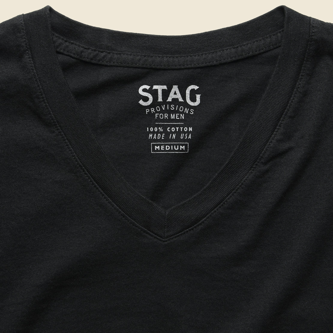 V-Neck Tee - Black - STAG - STAG Provisions - Tops - S/S Tee