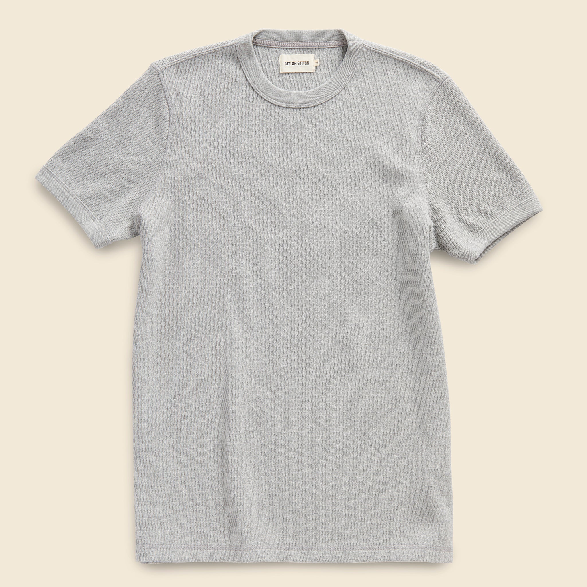 Heavy Bag Waffle Tee - Aluminum - Taylor Stitch - STAG Provisions - Tops - S/S Knit