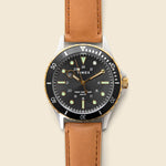 Navi XL Leather Strap Watch 41mm - Stainless Steel/Tan/Black - Timex - STAG Provisions - Accessories - Watches