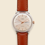 Marlin Automatic Watch 40mm - Stainless/Cream/Brown Leather - Timex - STAG Provisions - Accessories - Watches