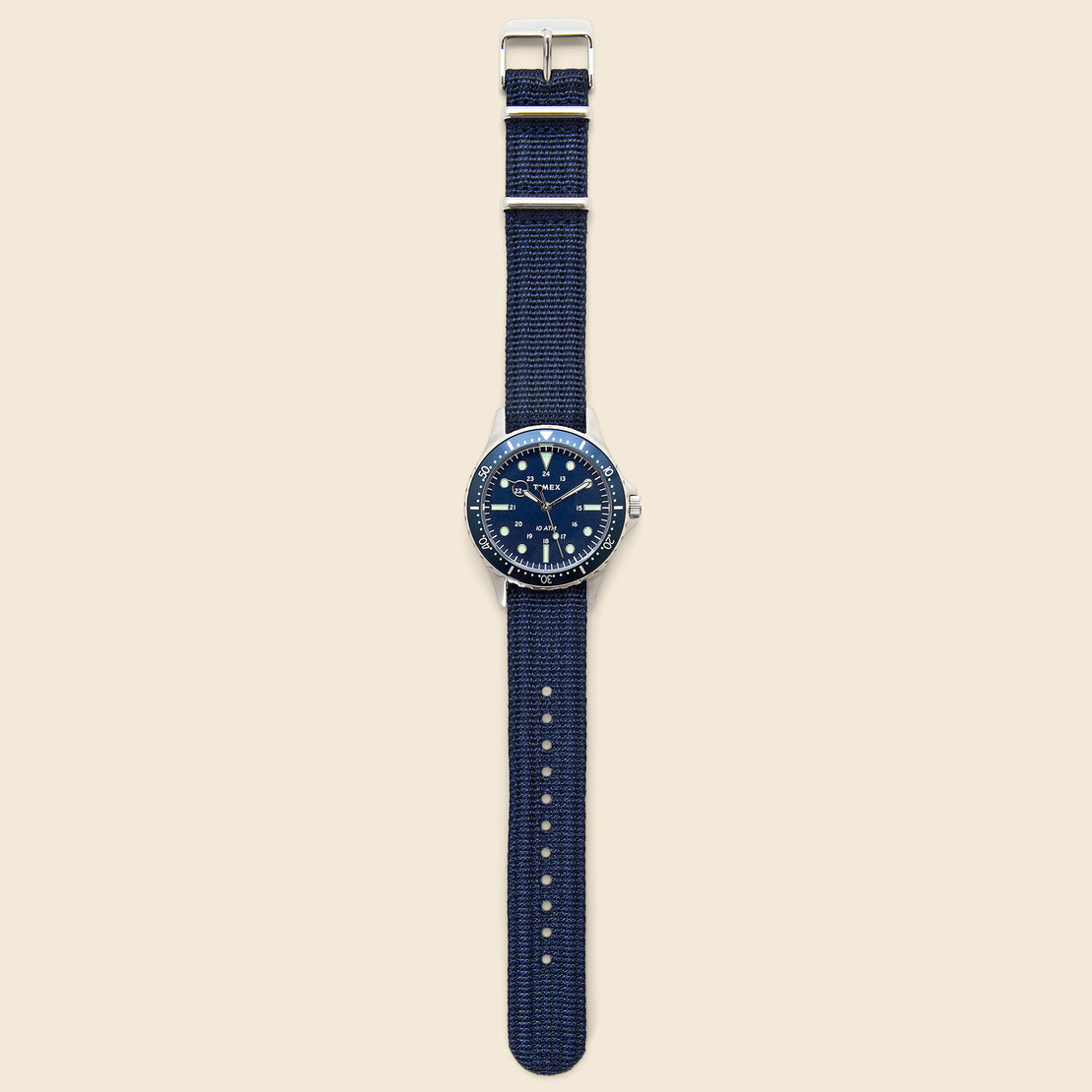 Navi XL Slip-Thru Strap Watch 41mm  - Stainless Steel/Blue - Timex - STAG Provisions - Accessories - Watches