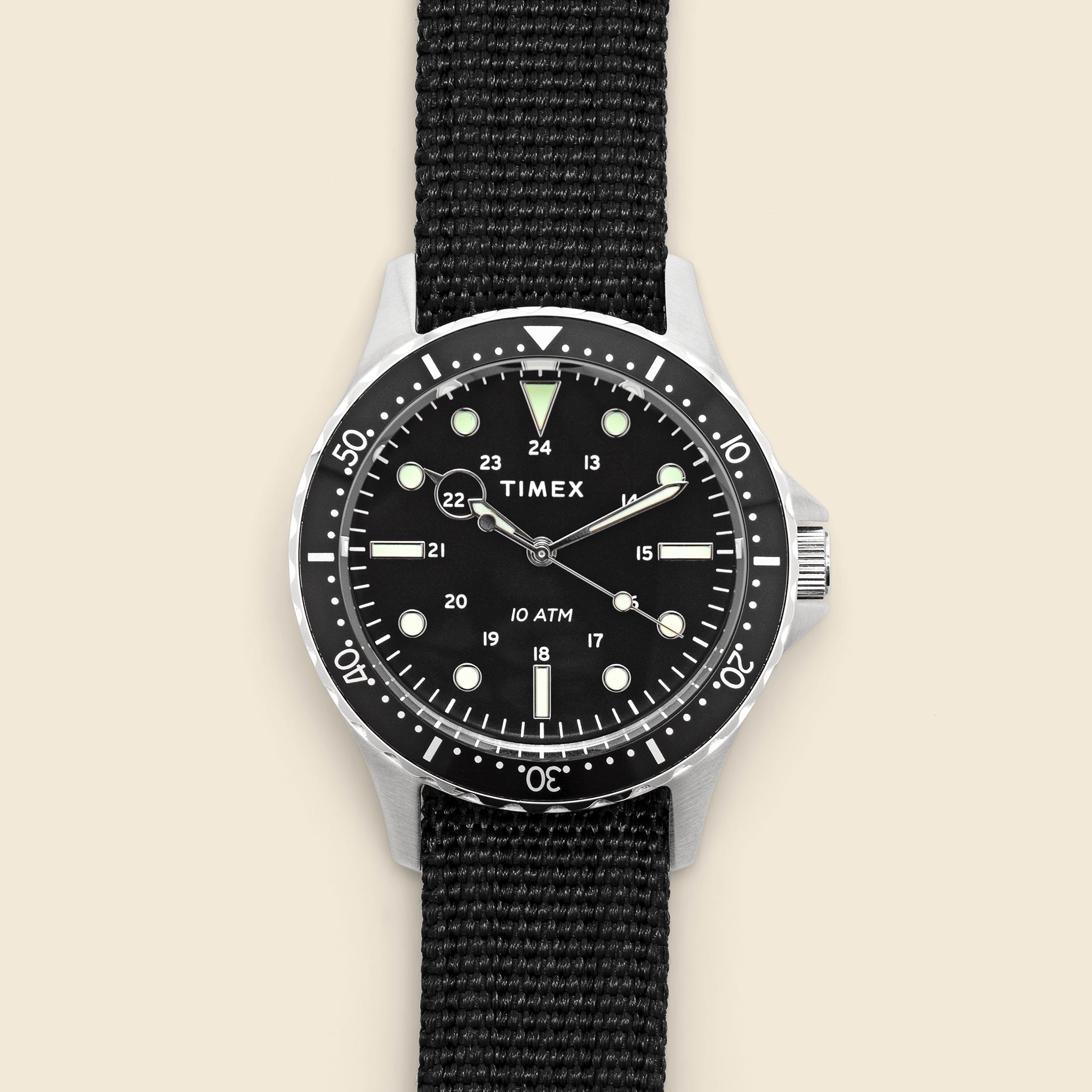 Navi XL Slip-Thru Strap Watch 41mm - Stainless Steel/Black - Timex - STAG Provisions - Accessories - Watches