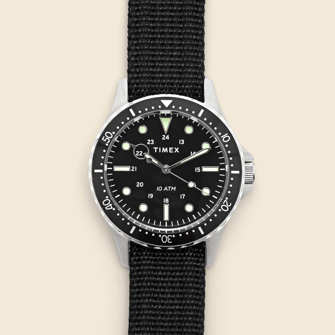 Timex Navi XL Slip-Thru Strap Watch 41mm - Stainless Steel/Black